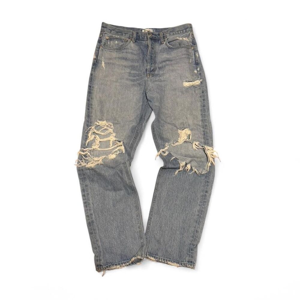 Agolde Denim 90's Jean Women's High Waisted Distressed Light Wash Size 28